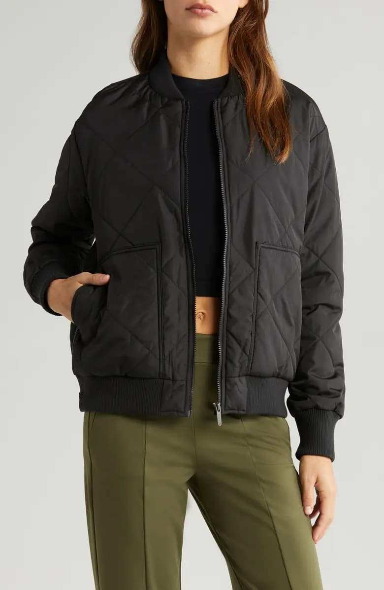 Quilted Aviator Jacket